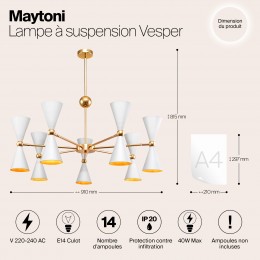 Подвесной светильник Maytoni Vesper MOD108PL-14WG