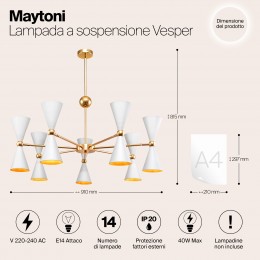 Подвесной светильник Maytoni Vesper MOD108PL-14WG