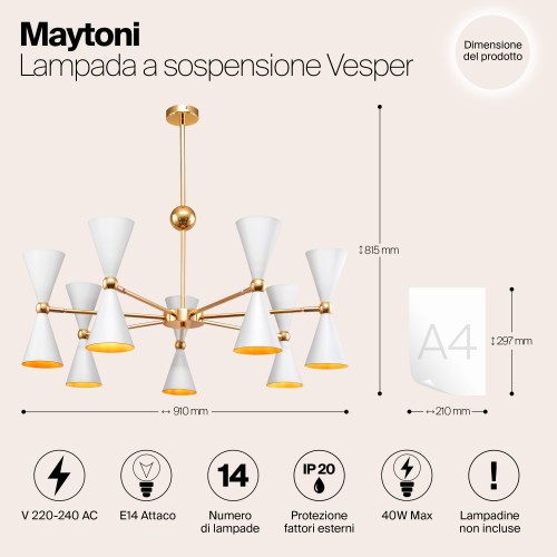 Подвесной светильник Maytoni Vesper MOD108PL-14WG
