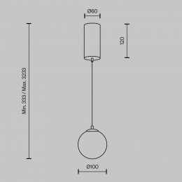 Подвесной светильник Maytoni Yora MOD464PL-L5BSK