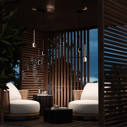 Подвесной светильник  Maytoni Outdoor Apex O491PL-L6B3K