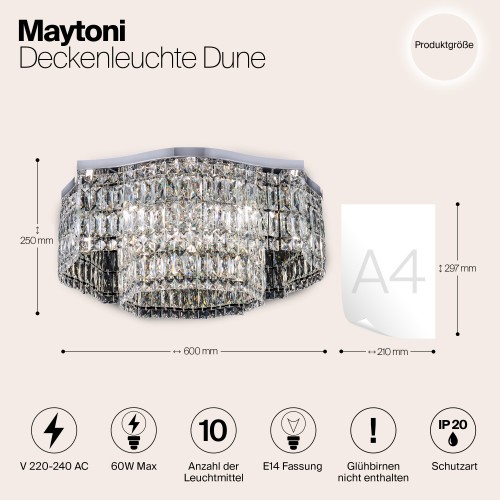 Потолочный светильник Maytoni Dune DIA005CL-10CH