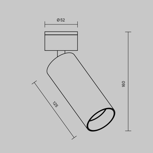 Потолочный светильник Technical C055CL-L12W3K-W-D-W