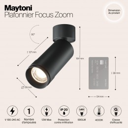 Потолочный светильник Technical C055CL-L12W4K-Z-B