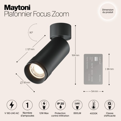 Потолочный светильник Technical C055CL-L12W4K-Z-B