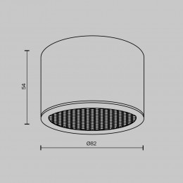 Потолочный светильник Technical C122CL-GX53-B