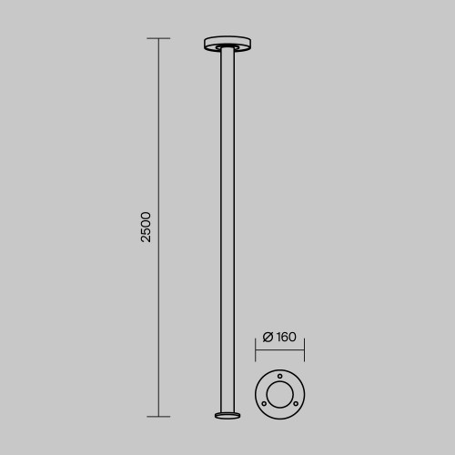 Садово-парковый светильник  Maytoni Outdoor Nail O529FL-L30B3K
