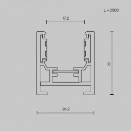 Шинопровод накладной Technical TRXM034-412W