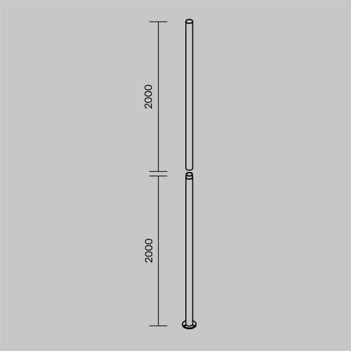 Столб для паркового светильника  Maytoni Outdoor Pillar O473P-GF
