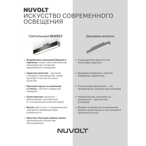 Трековый светильник NUVOLT LTL-004B