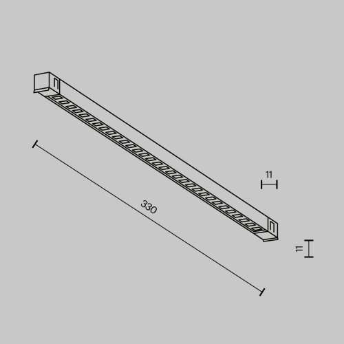Трековый светильник Technical TR241-2-6W3K-B