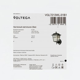 Уличный настенный светильник Voltega VGL7213WL-01B1