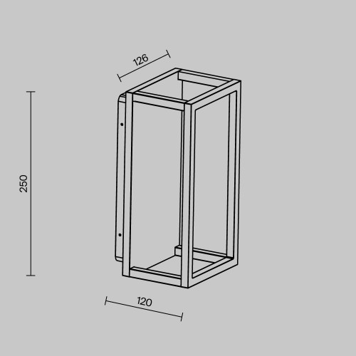 Уличный настенный светильник  Maytoni Outdoor Frame O527WL-L12B3K
