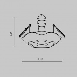 Встраиваемый светильник Maytoni Gyps Classic DL284-1-01-W