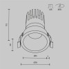 Встраиваемый светильник Technical DL118-15W-2.7K-B