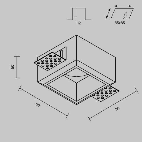 Встраиваемый светильник Technical DL131-GU10-01-W